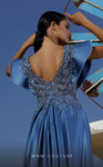 MNM Couture K3999 Beaded Illusion Neck Ruffle Sleeve Dress