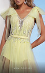 MNM Couture M0080 Tulle V-Neck Sleeveless A-Line Long Dress