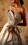 MNM Couture M0082 Beaded Jacquard Strapless Long Ball Gown