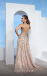 MNM Couture M0086 Beaded Sleeveless Halter Neck Long Dress