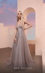 MNM Couture M0095 Tulle Sleeveless Illusion Neck Ball Gown