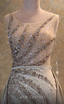 MNM Couture V6397 Satin Beaded Scoop Neck Sleeveless Dress