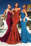 Portia and Scarlett PS21208 Sequin V-Neck Strapless Gown