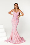 Portia and Scarlett PS21208 Sequin V-Neck Strapless Gown