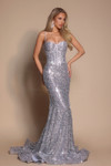 Portia and Scarlett PS22036 Beaded Sweetheart Neck Long Gown