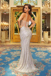 Portia and Scarlett PS22429C Beaded Scoop Neck Fitted Gown