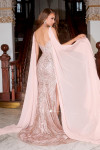Portia and Scarlett PS22543 V-Neck Sleeveless Fitted Gown