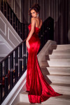 Portia and Scarlett PS22565 Velvet Sweetheart Neck Long Gown