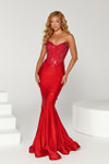 Portia and Scarlett PS23305 Strapless Pointed Neck Long Gown