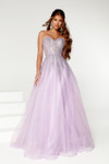 Portia and Scarlett PS23958 Tulle Beaded Strapless Long Gown