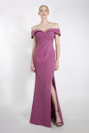 Janique 23004 Off Shoulder Sweetheart Neck Full Length Gown