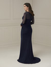 House of Wu 17101 Stretch Mesh Scoop Neck Long Sleeve Dress
