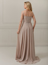 House of Wu 17065 Beaded Tulle V-neck 3/4 Sleeve Long Dress