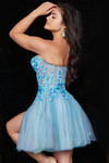 Jovani 26094 off shoulder Sweetheart Neck Short Dress