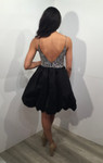 Jovani 23561 Illusion Neck Strap Sleeve Fitted Short Dress