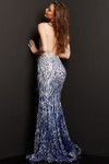 Jovani 06450 Sleeveless Wide V-Neck Fitted Short Dress