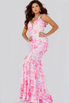 Jovani 08257 Sleeveless Illusion Neck Fitted Long Dress