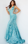 Jovani 59762 Sleeveless Deep V-Neck Fitted Long Dress