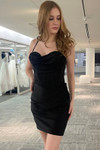 Amelia Couture BZ022S Glitter Jersey Sleeveless Short Dress