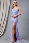 Amelia Couture 5046 Mesh Sequins Sleeveless Long Dress