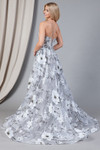 Amelia Couture 2105 Print Organza Sleeveless Long Dress