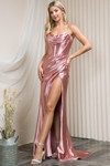 Amelia Couture 20115 Stretching Satin Sleeveless Long Dress