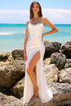 Amelia Couture 20115 Stretching Satin Sleeveless Long Dress