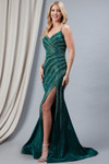 Amelia Couture 397 Glitter Lycra Sleeveless Long Dress