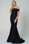 Amelia Couture 373 Lycra Off Shoulder Sleeveless Long Dress