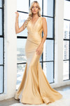 Amelia Couture 370 Lycra Deep V-neck Sleeveless Long Dress