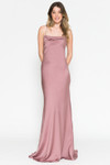 Amelia Couture 6111 Satin Cowl Neck Sleeveless Long Dress