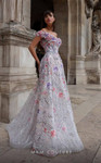 MNM Couture K4013 Flower Strapless Off the Shoulder Dress