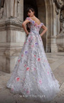 MNM Couture K4013 Flower Strapless Off the Shoulder Dress
