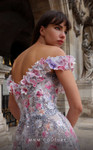 MNM Couture K4013 Flower Strapless Off the Shoulder Dress