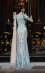 MNM Couture K4008 Beaded Mesh High Neck Long Sleeves Dress
