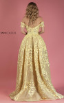 MNM Couture K3496 Beaded Floral Pattern Embellished Dress