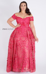 MNM Couture K3496 Beaded Floral Pattern Embellished Dress