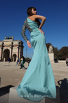 MNM Couture K4017 Beads Sequin Embellished High Neck Dress