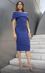 MNM Couture M1033 Off-Shoulder Sheath Tea Length Dress