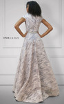 MNM Couture M1809 Short Sleeve Round Neck Long Evening Dress