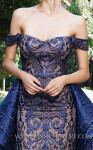 MNM Couture N0134 Off Shoulder Sweetheart Neck Long Dress