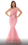 MNM Couture V6340 Feather Off-shoulder Strapless Long Dress