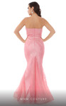 MNM Couture V6340 Feather Off-shoulder Strapless Long Dress