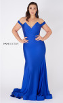 MNM Couture L0044 Lycra Sweetheart Neck Train Long Dress