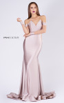 MNM Couture L0044S Lycra V-neck Off the Shoulder Long Dress