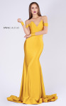 MNM Couture L0044S Lycra V-neck Off the Shoulder Long Dress