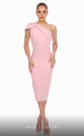 MNM Couture R01089 Ayesmatrick Neck One Shoulder Short Dress