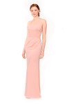 Bari Jay 1952 Diagonal Draped Stretch Crepe Strapless Dress