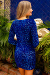 Amelia Couture BZ029S Velvet Sequins Sleeveless Short Dress