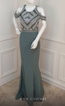 MNM Couture F4694 Beaded Straps Off the Shoulder Long Dress